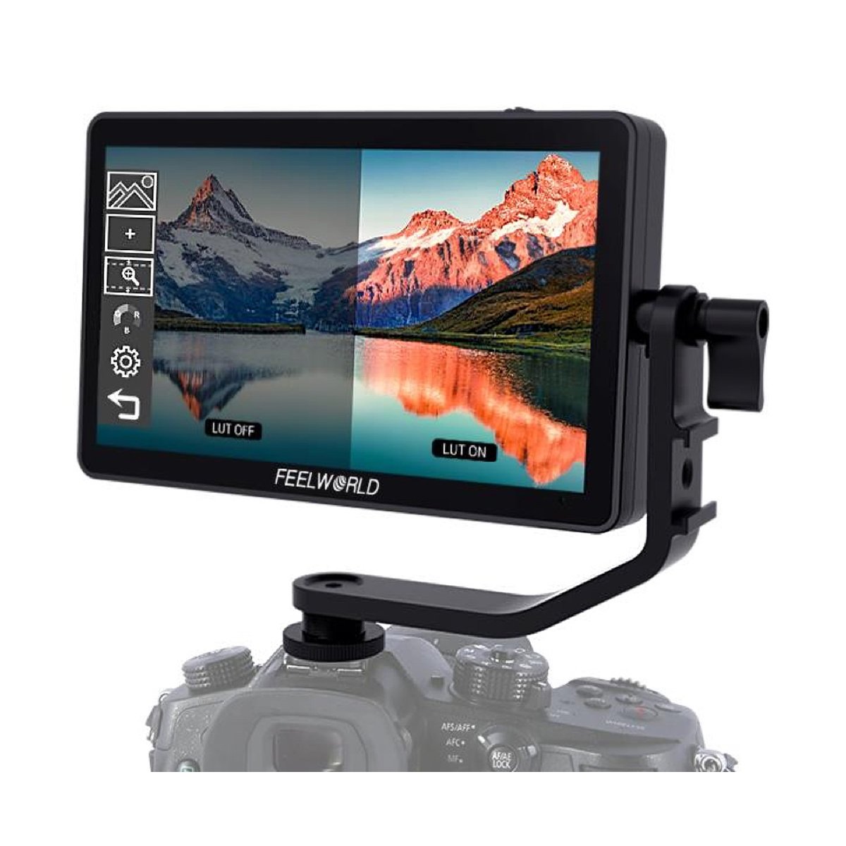 Feelworld 6" 4K F6 Plus V2 HDMI Touch Screen monitor with LUT's - Anwendungsbeispiel: Feelworld Monitor auf Kamera mit LUT-Vergleich (LUT OFF/ON) Feelworld 6" 4K F6 Plus V2 HDMI Touch Screen monitor with LUT's - Anwendungsbeispiel: Feelworld Monitor auf Kamera mit LUT-Vergleich (LUT OFF/ON)