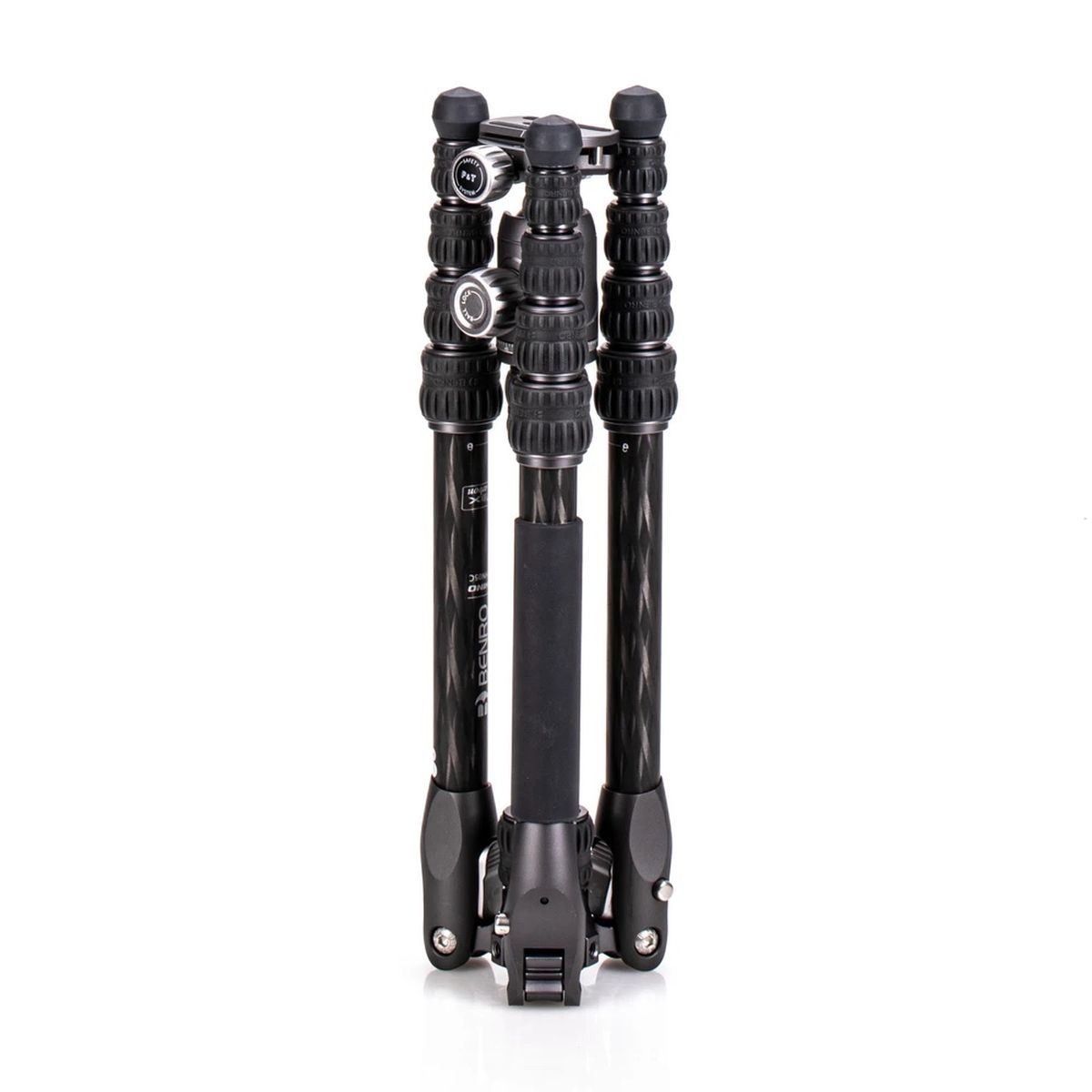 Benro Rhino Series Carbon Fibre FRHN05C + VX20 Stativkit Vorderansicht komplett zusammengeklappt