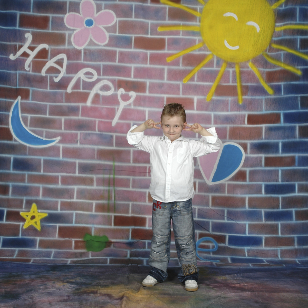 Walimex pro Motiv-Stoffhintergrund 'Happy', 3x6 m