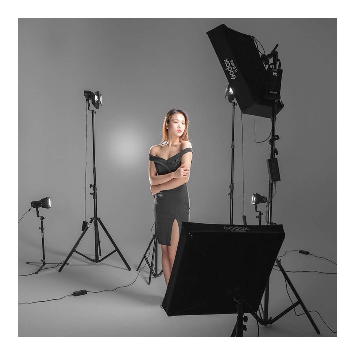 Godox Softbox und Gitter für weiches LED-Licht FL100