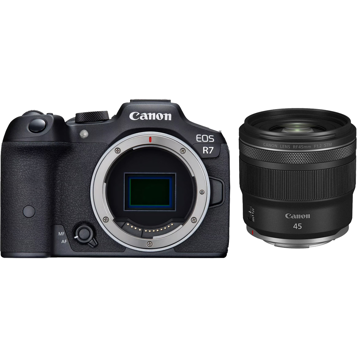 Canon EOS R7 + Canon 45 mm 1:1,2 RF STM