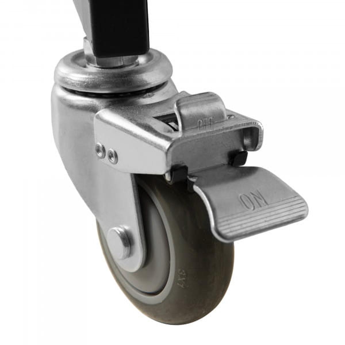 Tether Tools Rock Solid Low Boy Roller Leuchtenstativ mit Rollen, Einstellhöhe 0,95 m - 1,8 m, Tragl