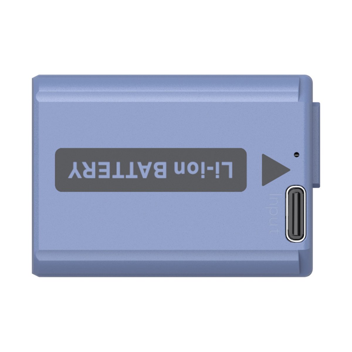 SmallRig 4330 NP-FW50 USB-C (Sony) aufladbare Kamerabatterie - Oberansicht der Li-ion Batterie mit Li-ion BATTERY Schriftzug und USB-C Ladeanschluss.