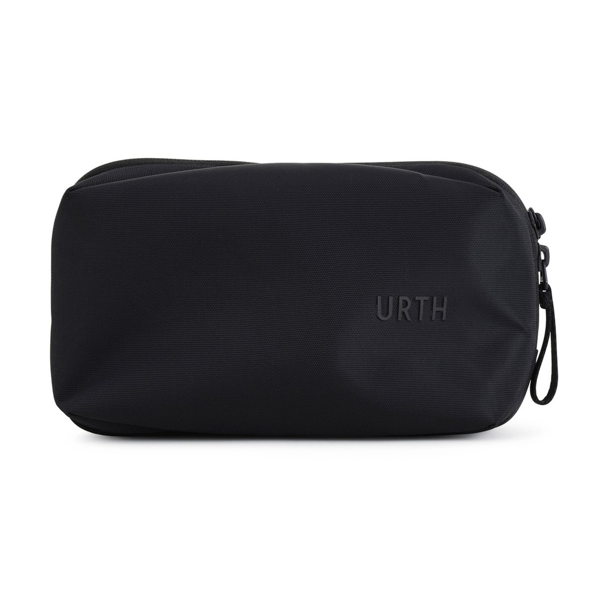 Urth Zeolite Tech Organiser (Schwarz) - Frontansicht der schwarzen Urth-Aufbewahrungstasche
