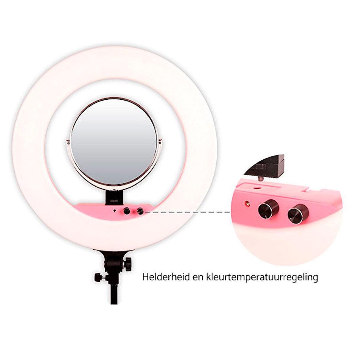Caruba LED-Ringleuchte 18" Pro Set Rosa