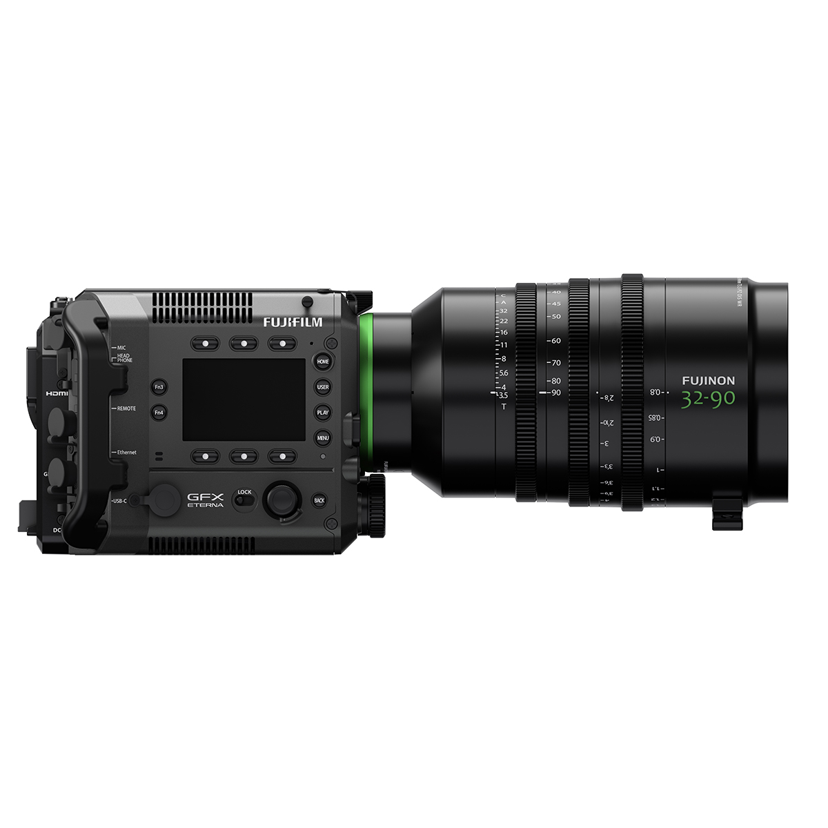 Fujifilm GFX Eterna 55 + Fujifilm 32-90 mm T3,5 PZ OIS WR Cine Power Zoom Objektiv