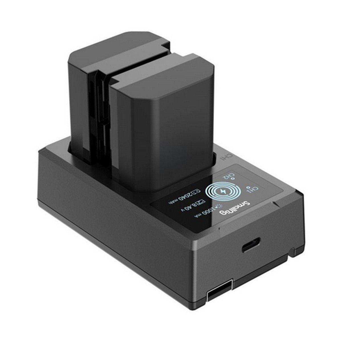 SmallRig 3824B NP-FZ100 Kamera-Akku und Ladegerät Kit - Ladegerät mit zwei Akkus und Ladeanzeige auf dem Display