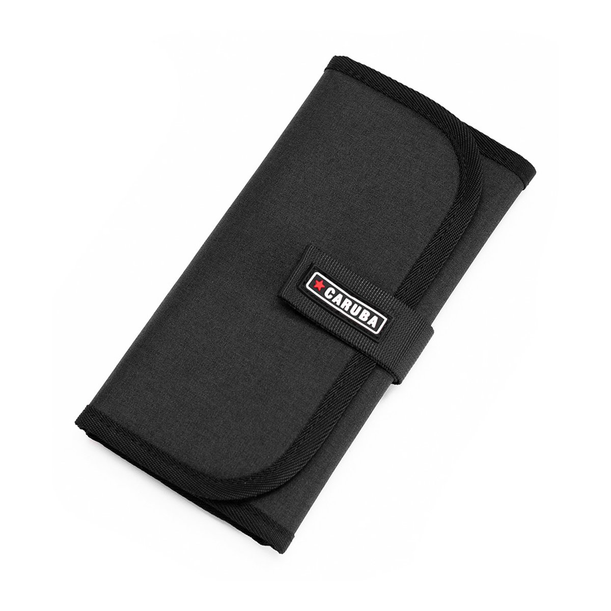 Caruba Filter Organizer Schwarz L - Frontansicht geschlossene Caruba Rolltasche Caruba Filter Organizer Schwarz L - Frontansicht geschlossene Caruba Rolltasche