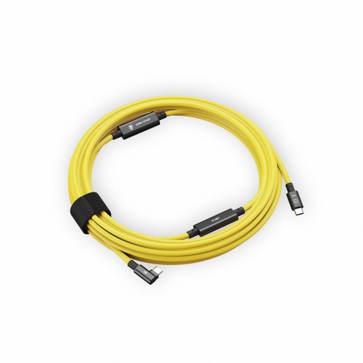 CobraTether USB-C zu USB-C (90°) 10 Gbit/s 10m  Gelb