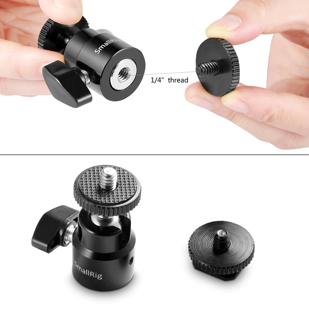 SmallRig 2059 Blitzschuhbefestigung 1/4" 2 Stück