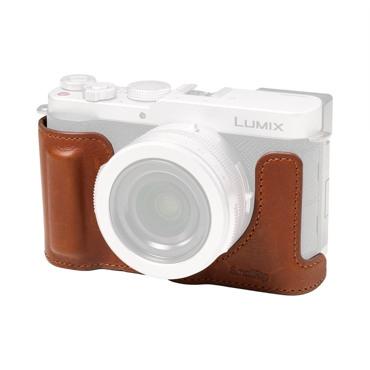 SmallRig 5699 Leather Half Case für Panasonic Lumix L10 Braun