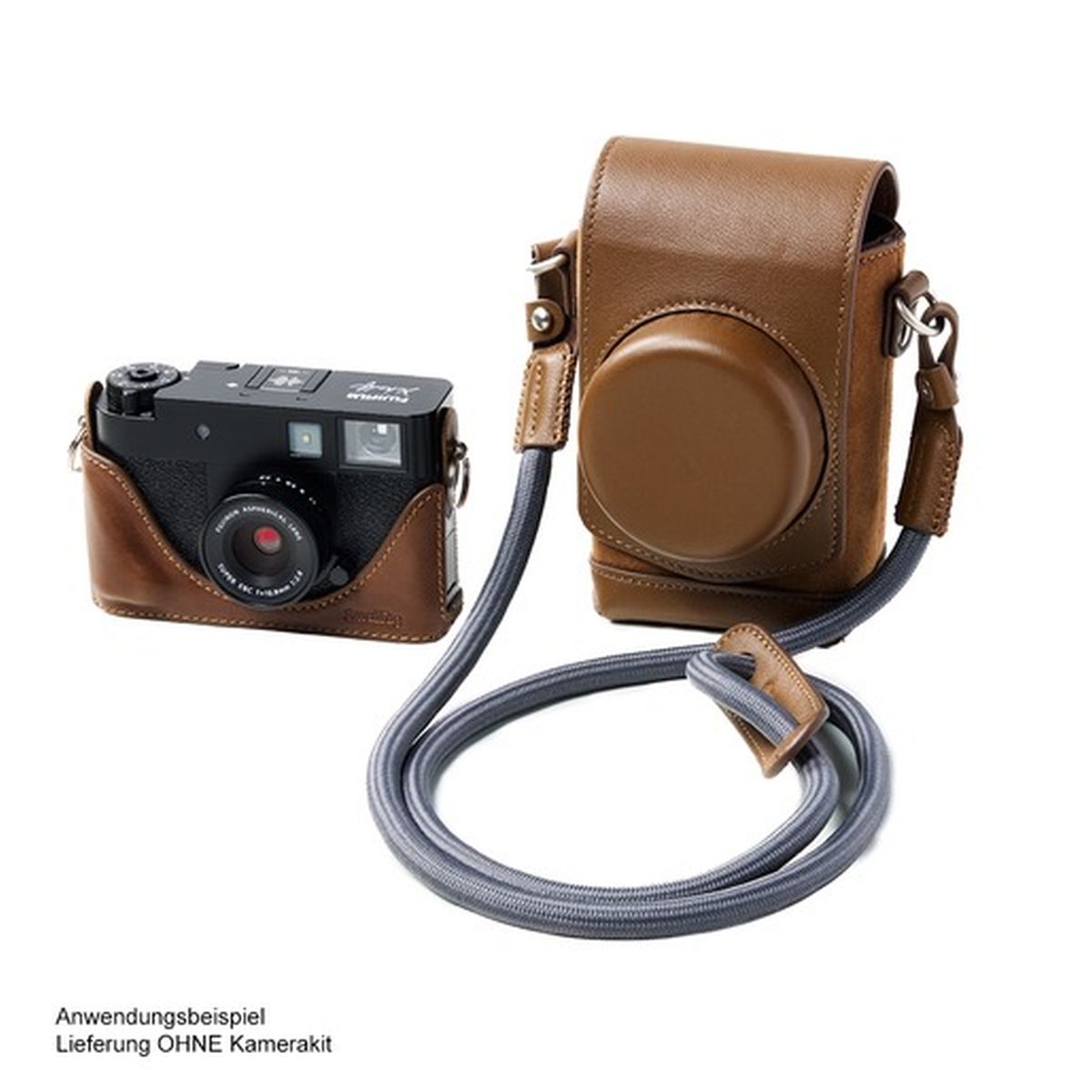 SmallRig 5218 Ledertaschen-Kit für Fujifilm X half Braun