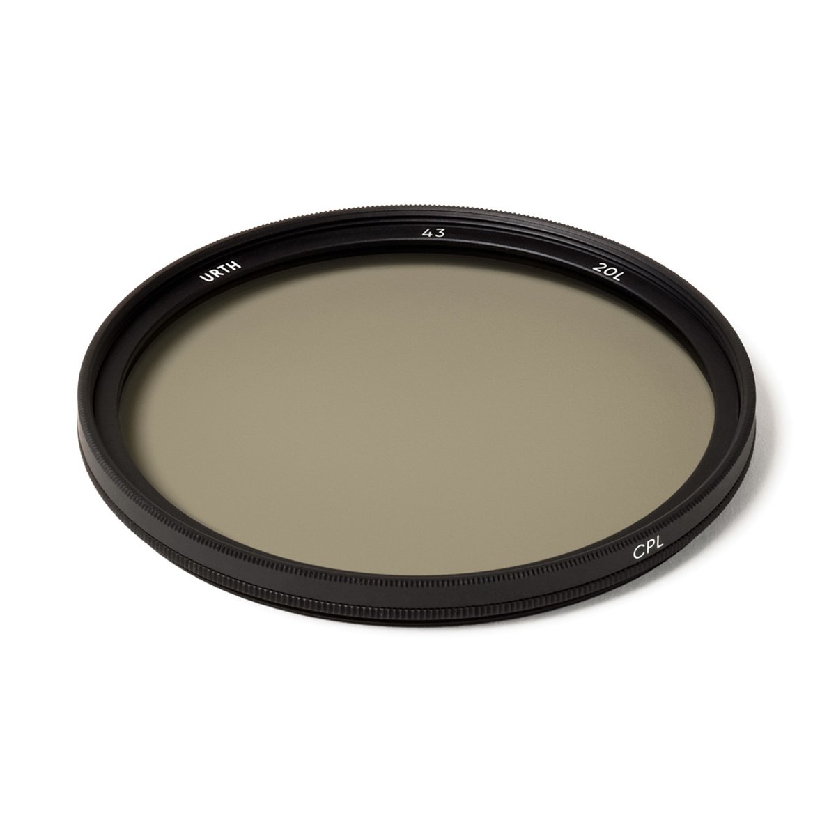 Urth 43mm Circular Polarizing (CPL) Objektivfilter (Plus+) - Kamerafilter, Urth 43mm CPL, schräg von oben