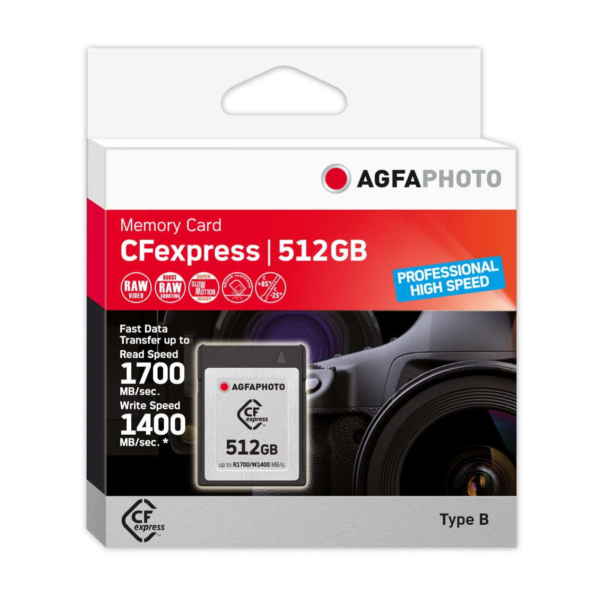 AgfaPhoto 512 GB CFexpress Typ B 1700/1400 MB/s