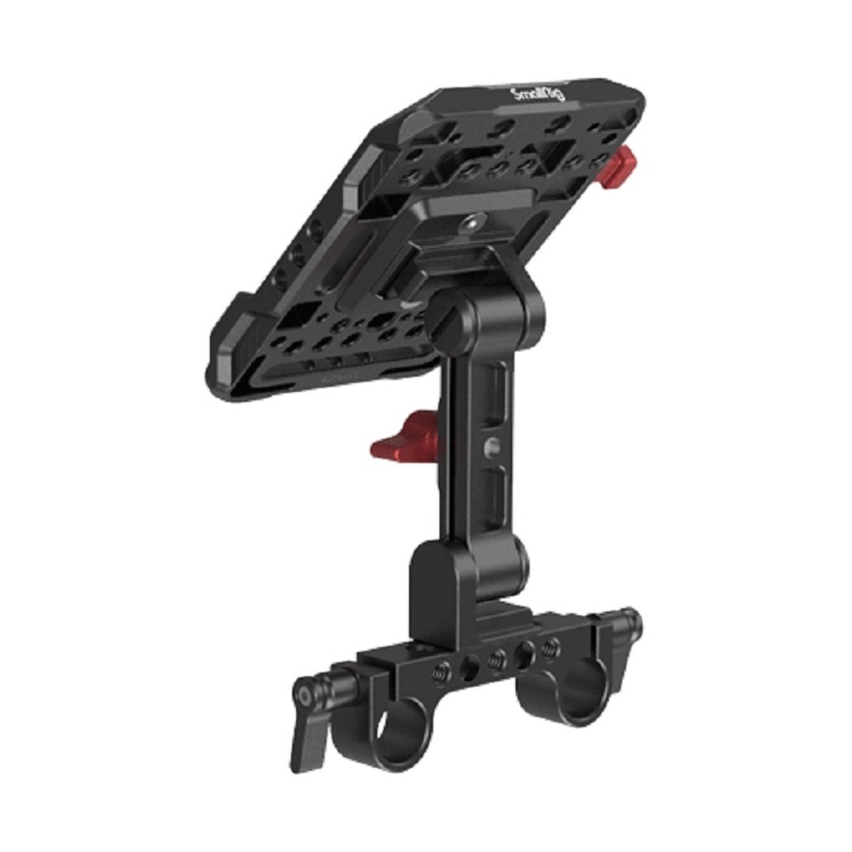 SmallRig 2991 V-Mount-Akku-Adapterplatte mit verstellbarem Arm - Gesamtansicht SmallRig Monitorhalterung mit Rod-Klemmen