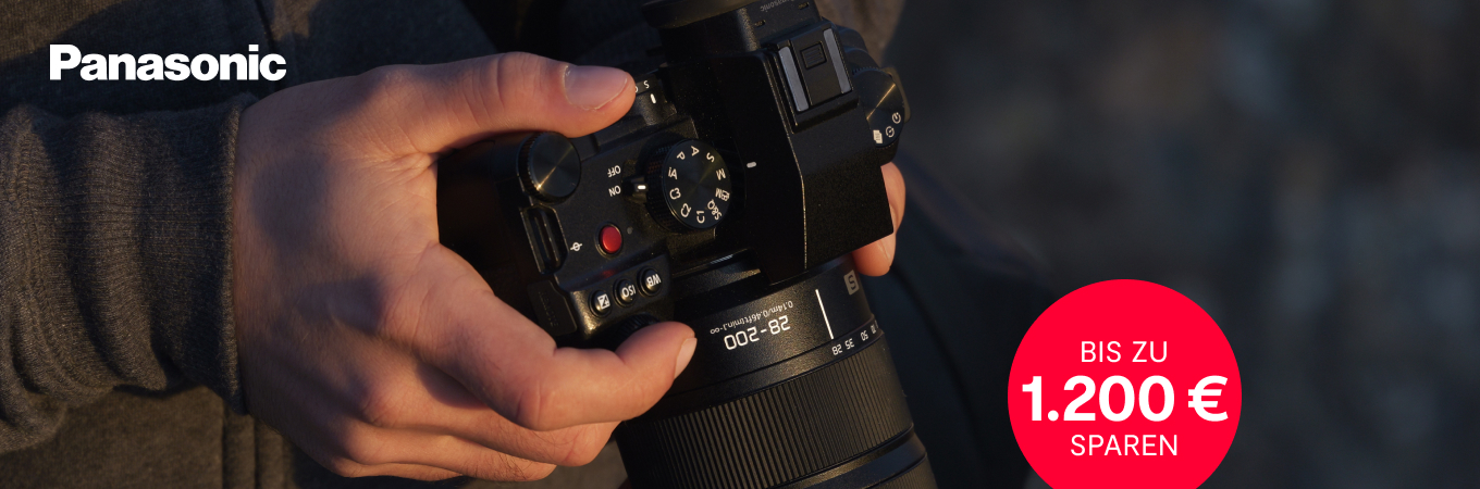 Panasonic Kombirabatt – Bis zu 1.200 € Sofortrabatt auf Panasonic Kameras und Objektive