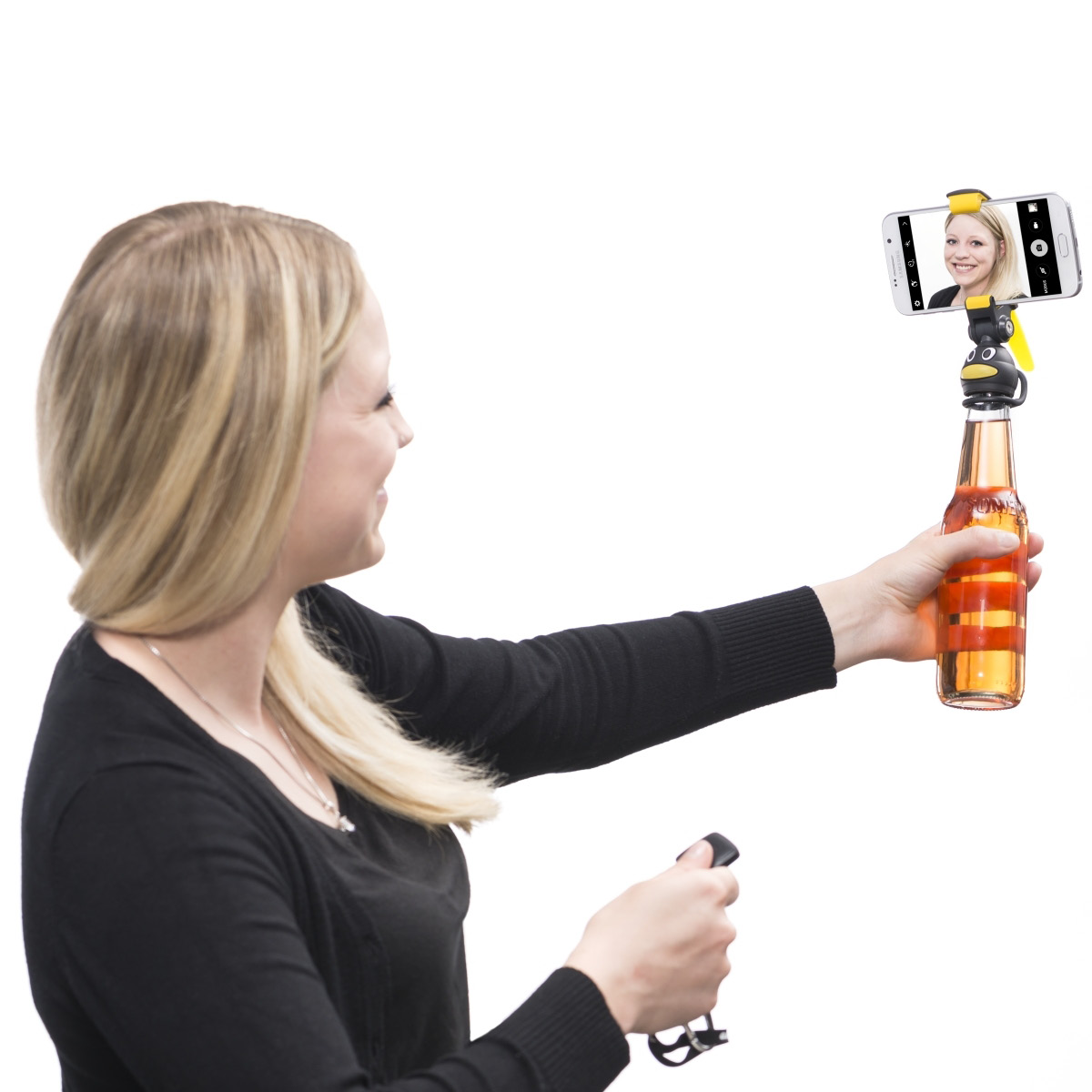 Mantona Smartphone Bottle Selfie Halter Pinguin 