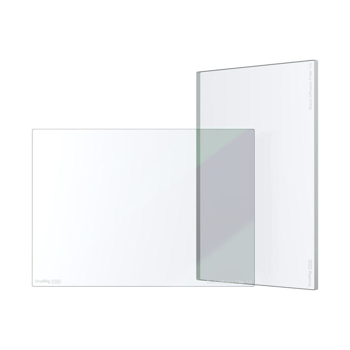 SmallRig 4742 CINE 4x5,65 weißer Diffusionsfilter 1/4 - Detailansicht: Zwei SmallRig CINE Black Diffusion Filter 1/4