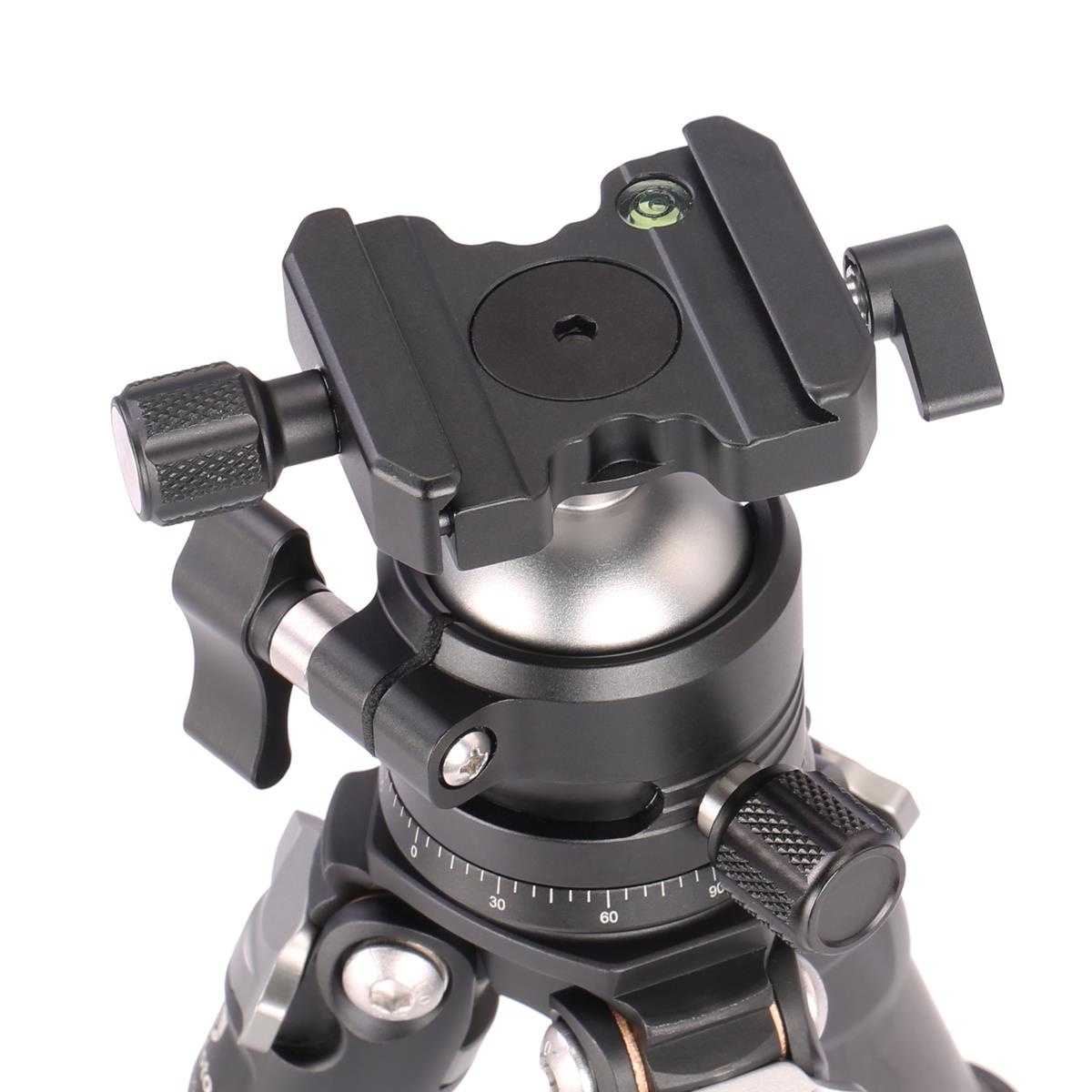 Leofoto Stativ-Kugelkopf EB-36 + Schnellwechselplatte NP-50S