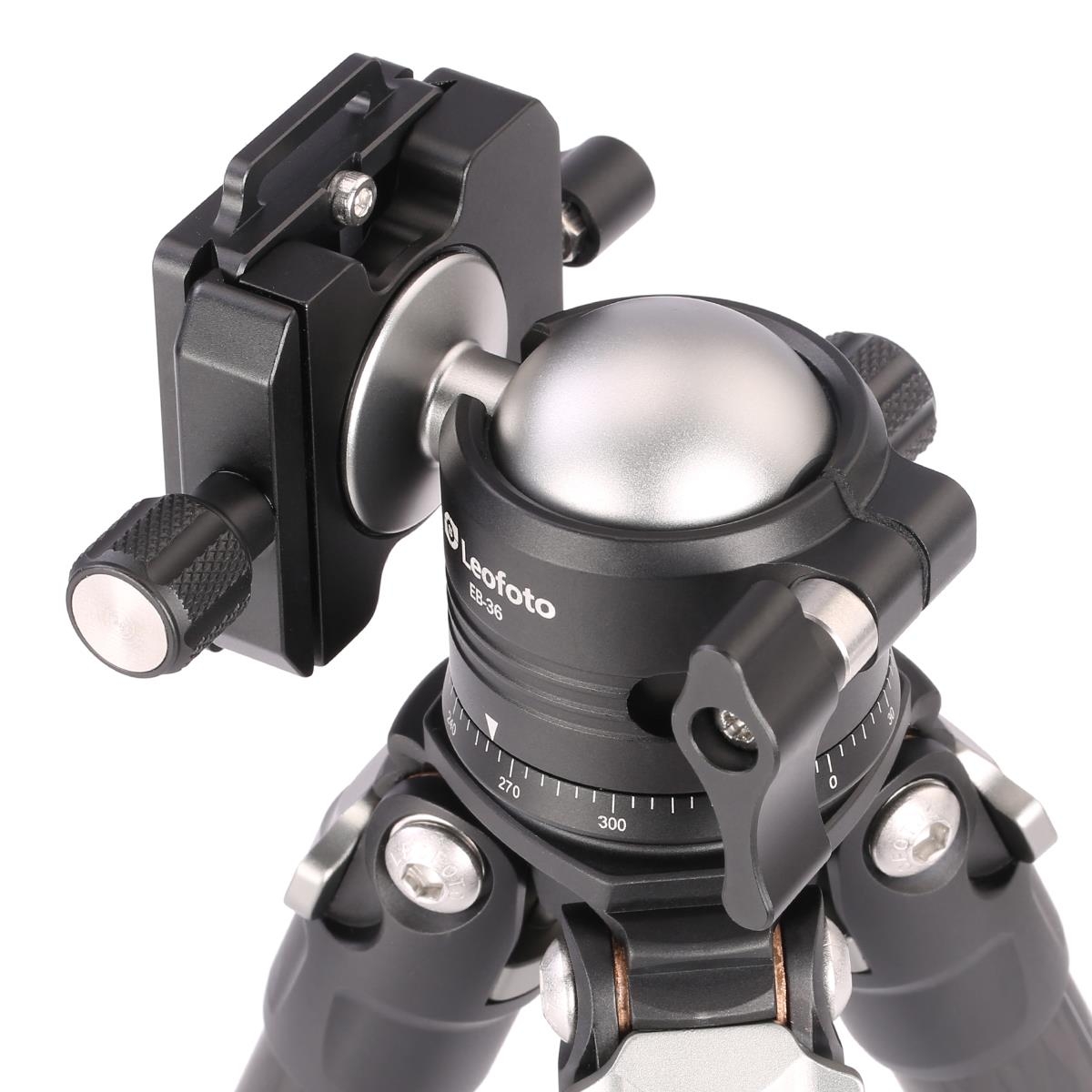 Leofoto Stativ-Kugelkopf EB-36 + Schnellwechselplatte NP-50S
