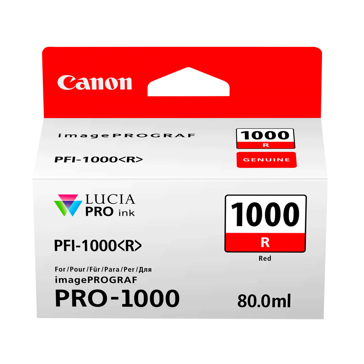 Canon PFI-1000R rot 80ml Tinte für Canon imagePROGRAF PRO-1000