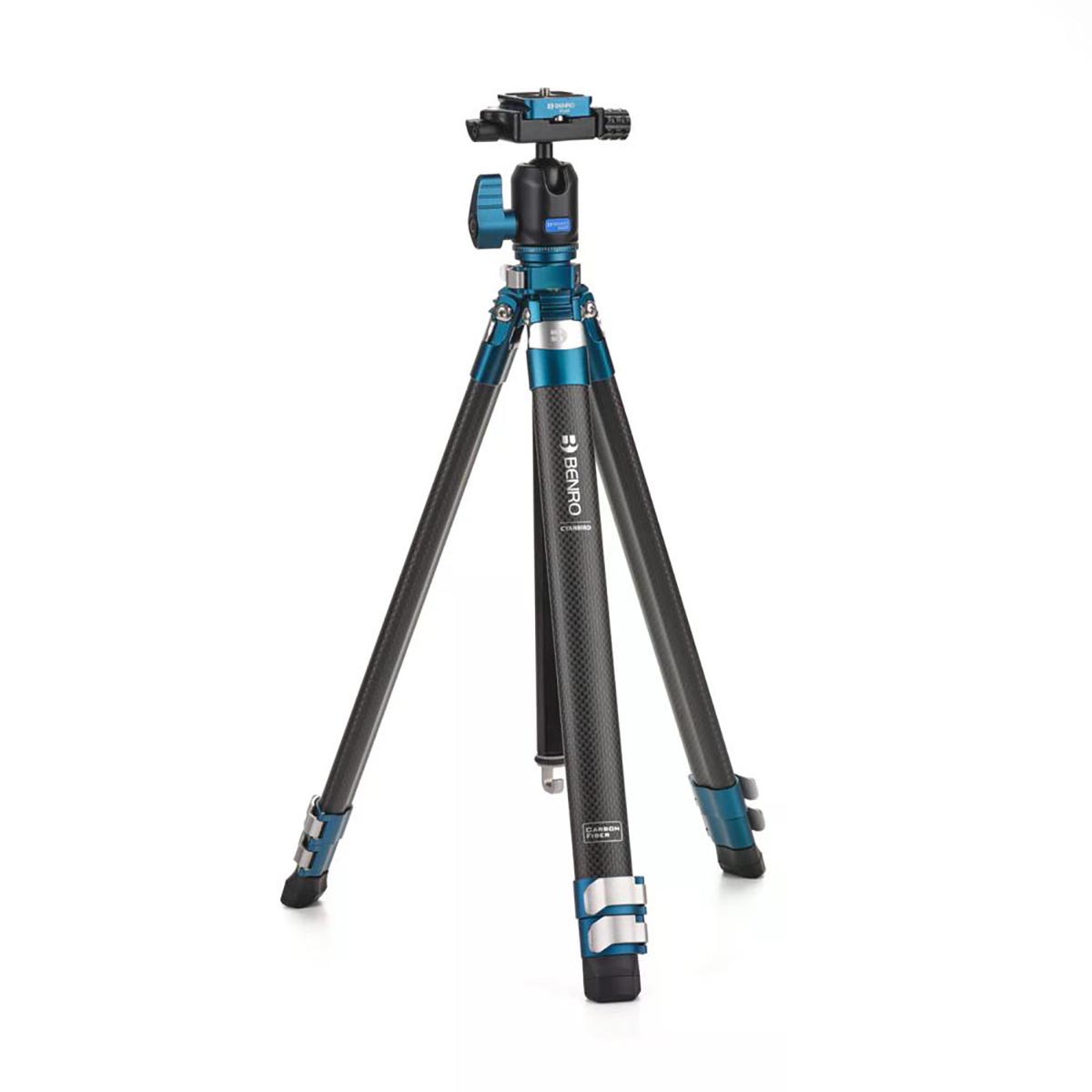 Benro MiniBird 3-Sektionen Carbonfaser-Stativ mit N00P Kopf ausgeklappt