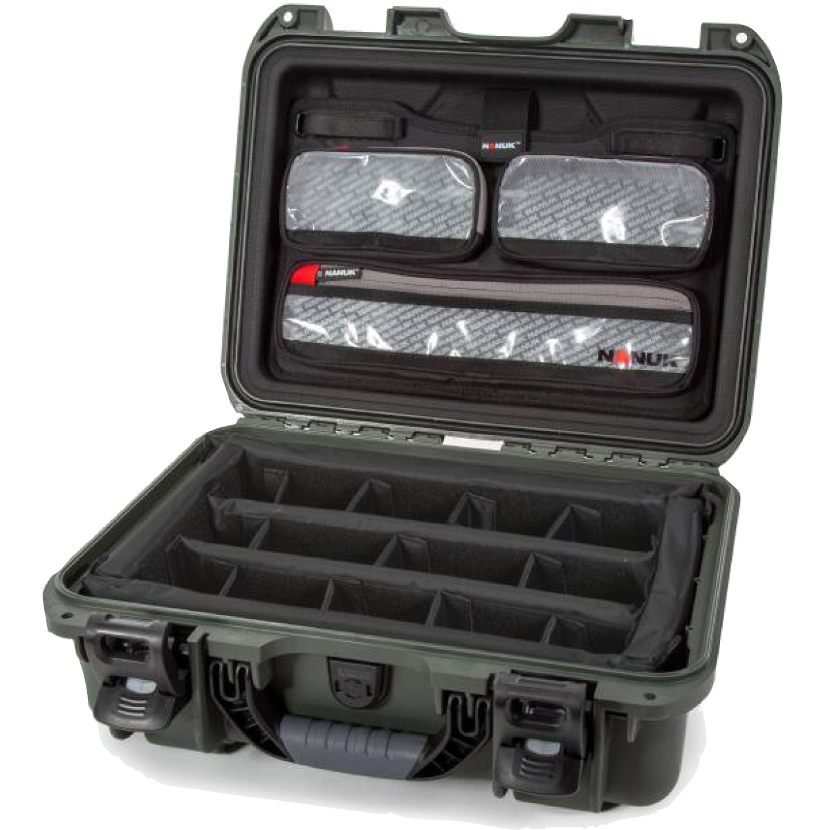 Nanuk Koffer 920 Trennwände + Organizer Oliv