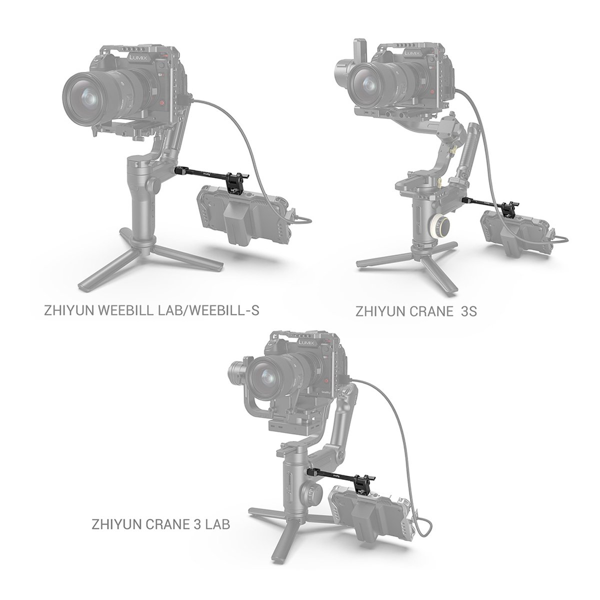 SmallRig 2889 Adjustable Monitor Mount für Gimbals - Anwendungsbeispiele des Smartphone-Halters mit Zhiyun Gimbals