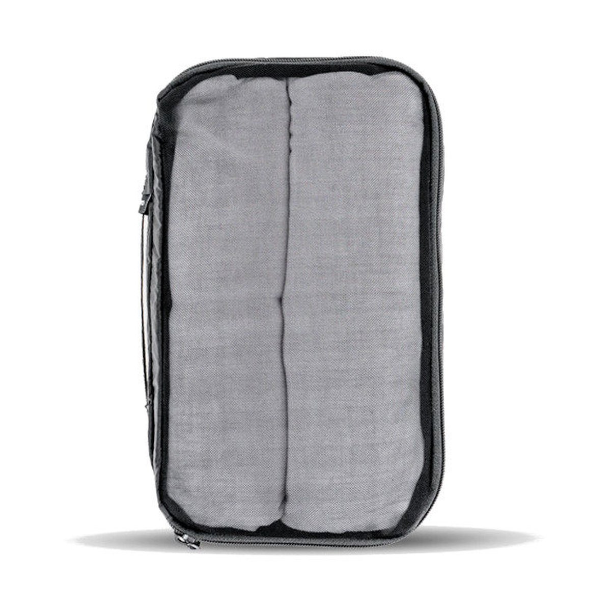 WANDRD Packing Cube Bundel (S,M,L) - Frontansicht: graue gepolsterte Organizer-Tasche