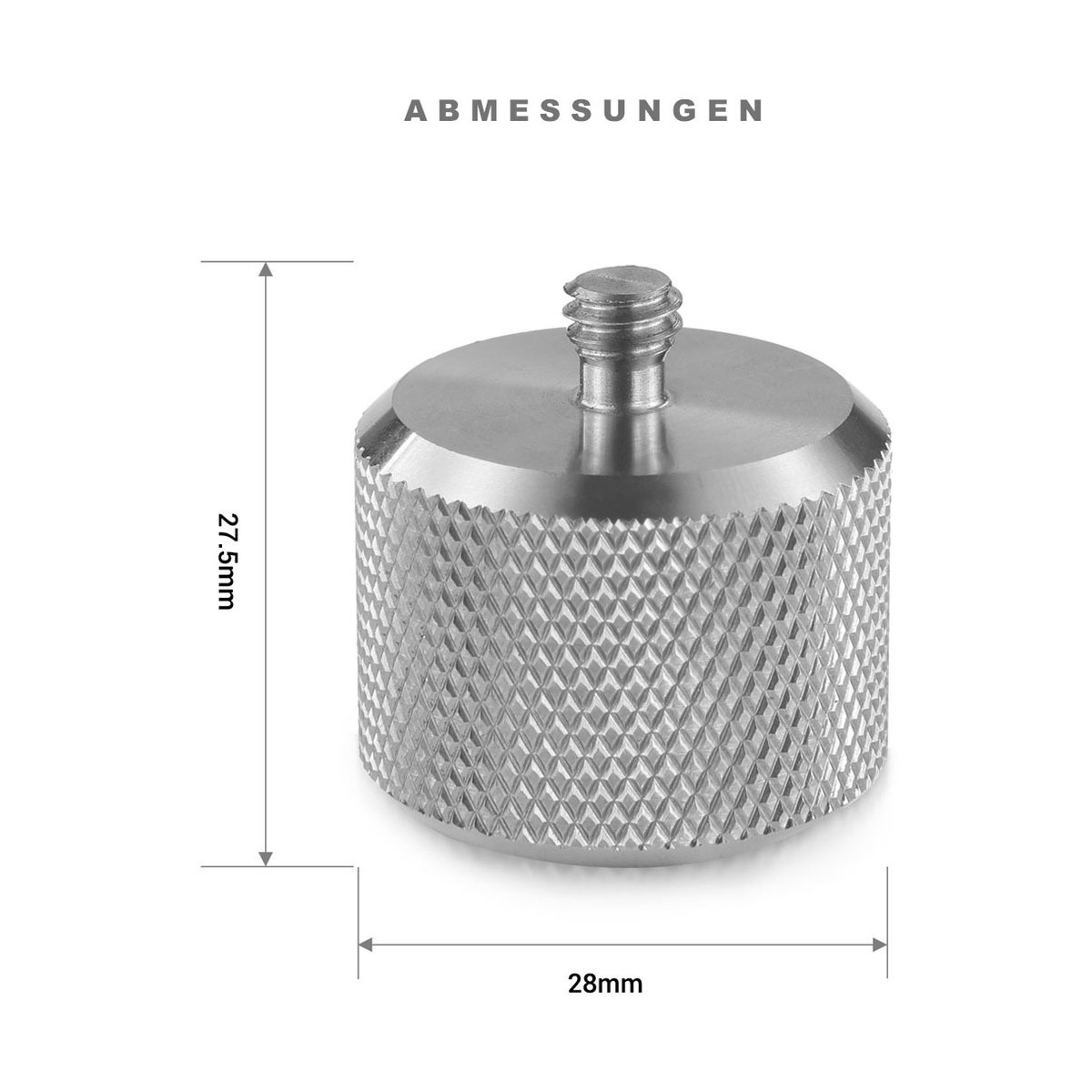SmallRig 2284 Gegengewicht 100 g für Ronin S und Zhiyun Gimbal - Abmessungen des Adapters