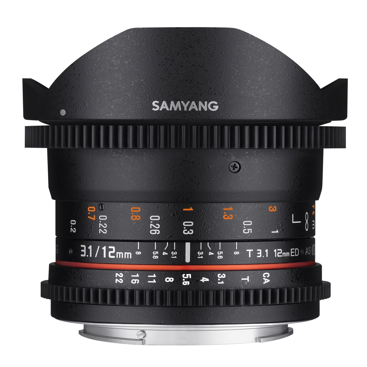 Samyang MF 12 mm 1:3,1 Fisheye Video DSLR für Canon EF