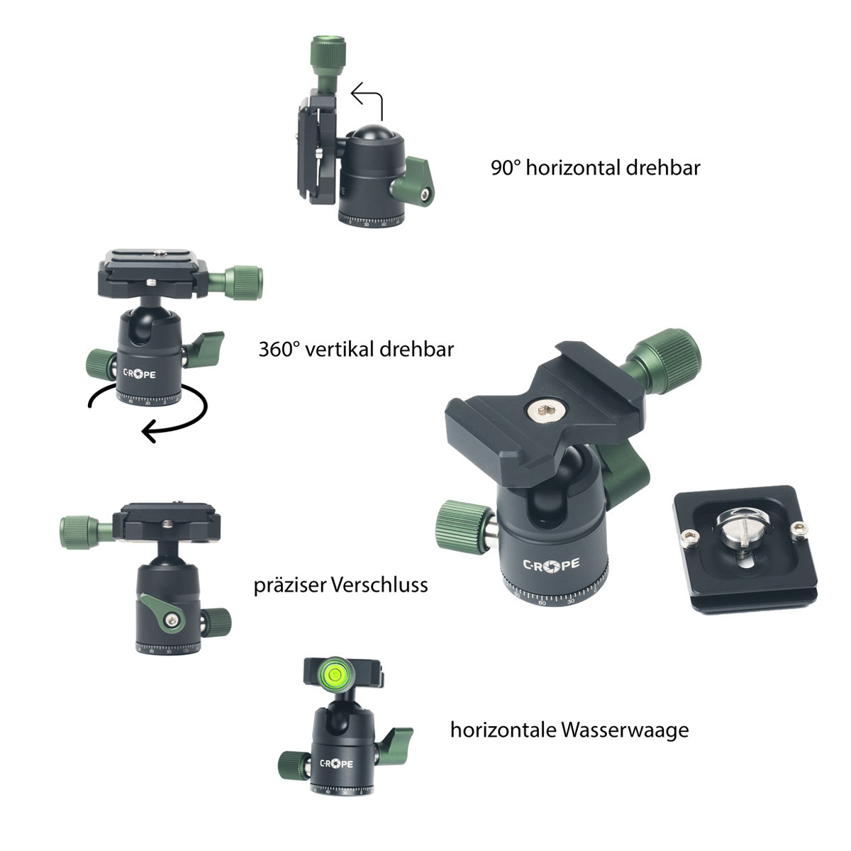 C-Rope Creatorpod flexibles Tischstativ Schwarz