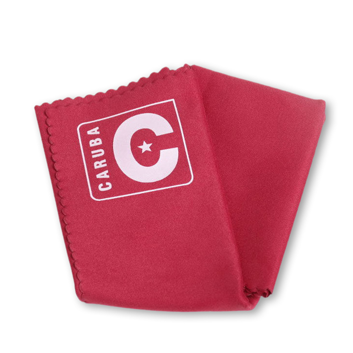 Caruba Microfaser Brillenputztuch 20x20 Rot