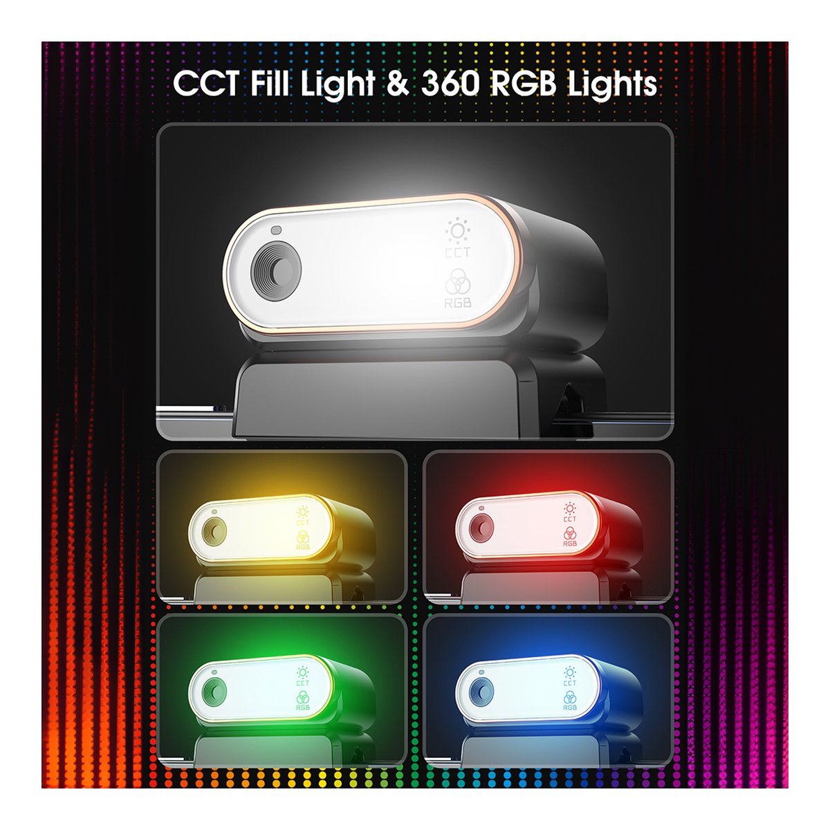Hohem Magnetic Fill light & Integrated with AI Tracking Module for iSteady M6 - Anwendungsbeispiel der verschiedenen Lichtmodi und Farben