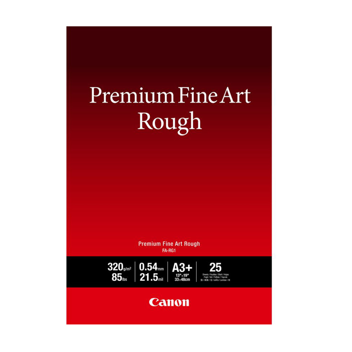 Canon FA-RG 1 Premium FineArt Rough A3+ Paper, 25 Blatt, 320 g/m²  Canon FA-RG 1 Premium FineArt Rough A3+ Paper, 25 Blatt, 320 g/m²