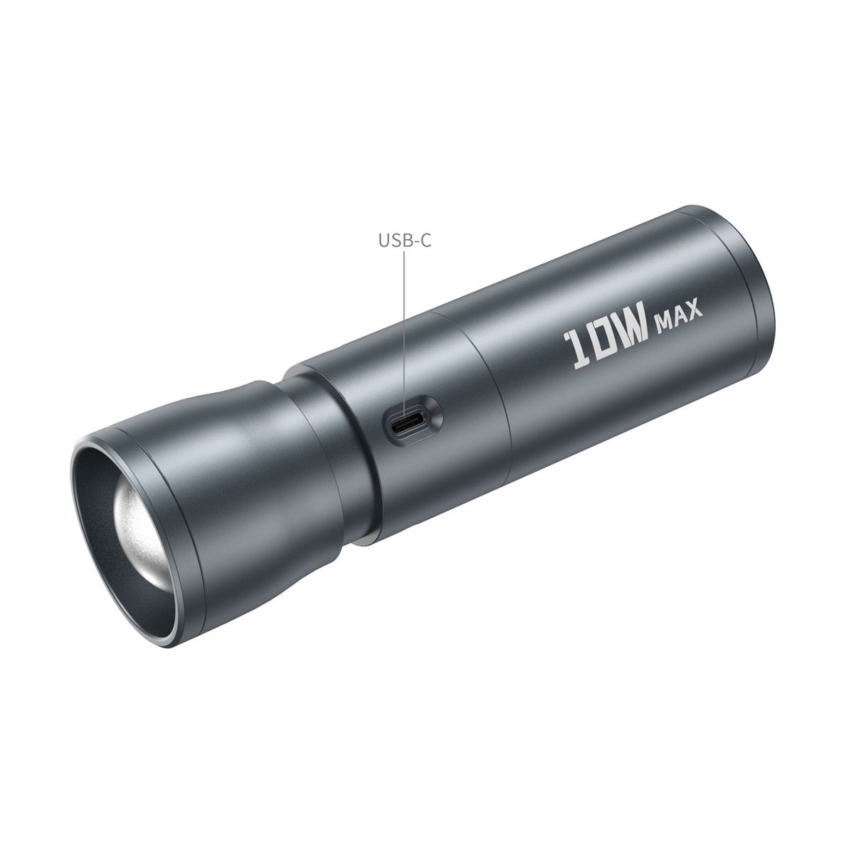 SmallRig 4634 RF 10C LED-Videolicht - Taschenlampe Detailansicht: USB-C Ladeport und 10W MAX Aufschrift