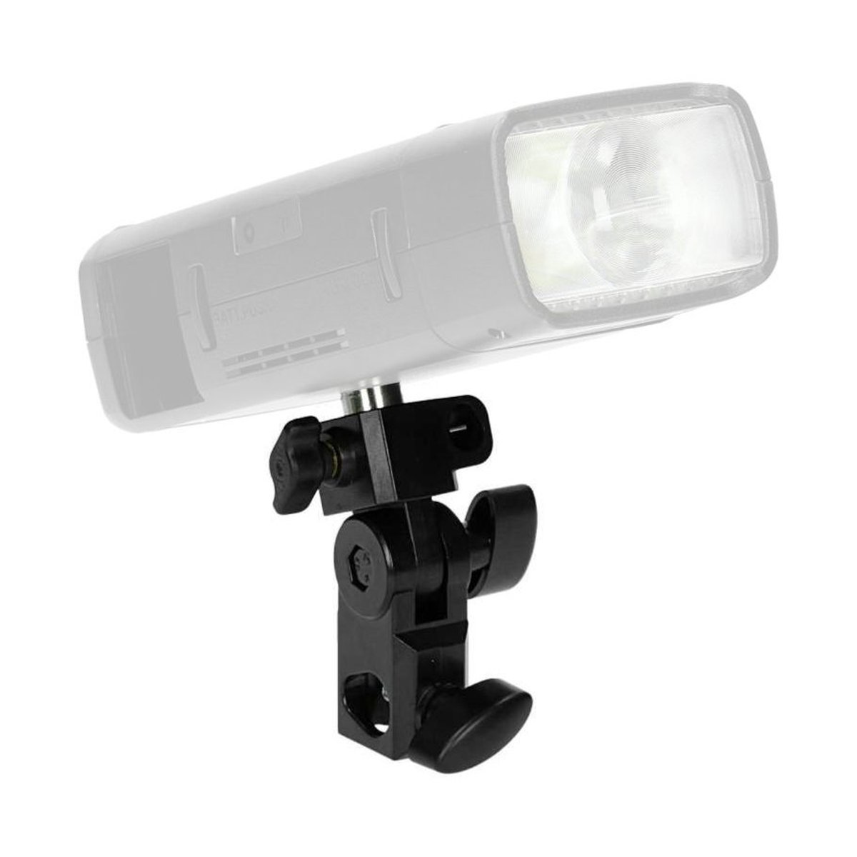 Godox Swivel AD200 - Detailansicht Blitzgerät mit Schwenkadapter
