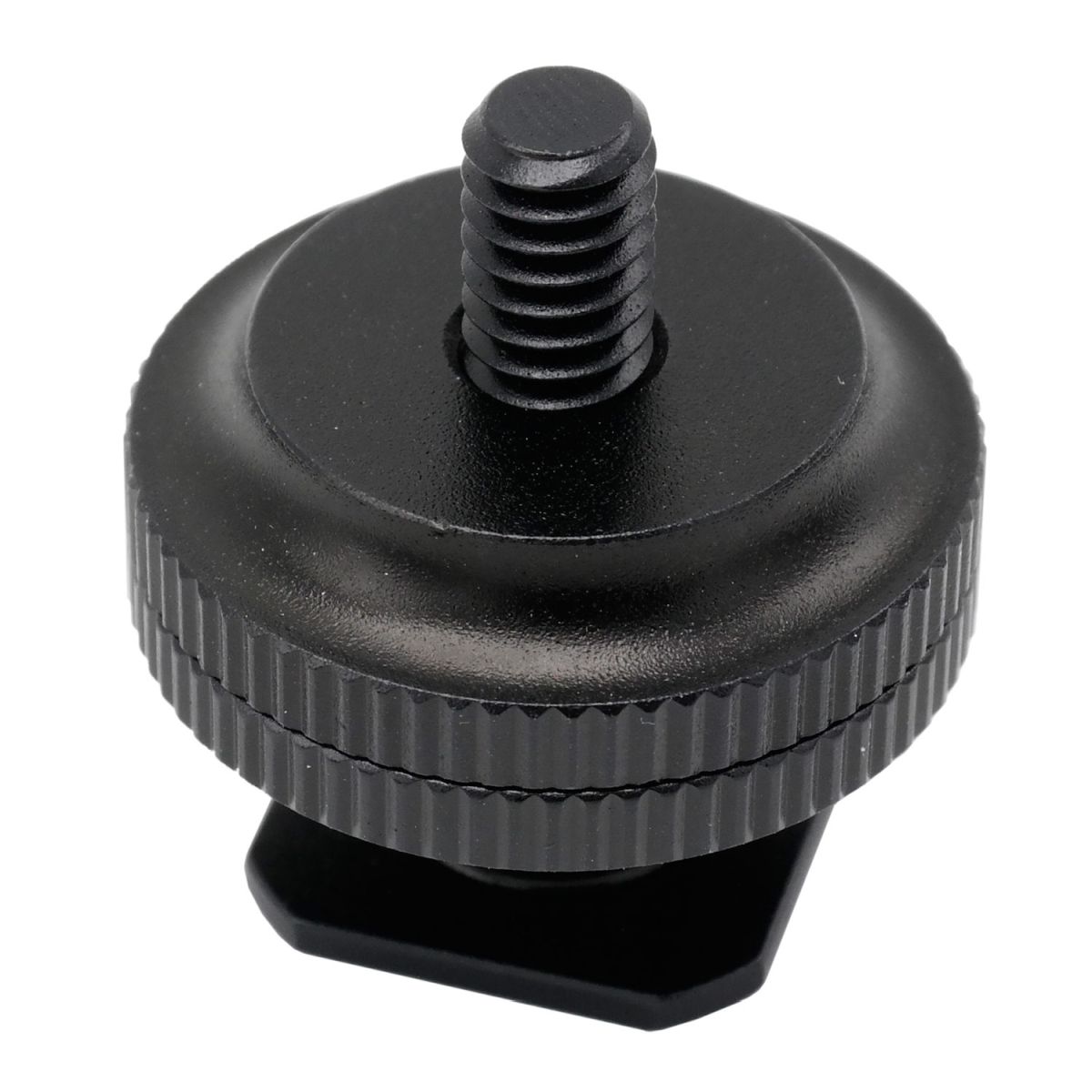 Caruba Blitzschuhadapter - Universal Blitzschuh - 1/4' Außengewinde (mit Distanzstück) schwarz