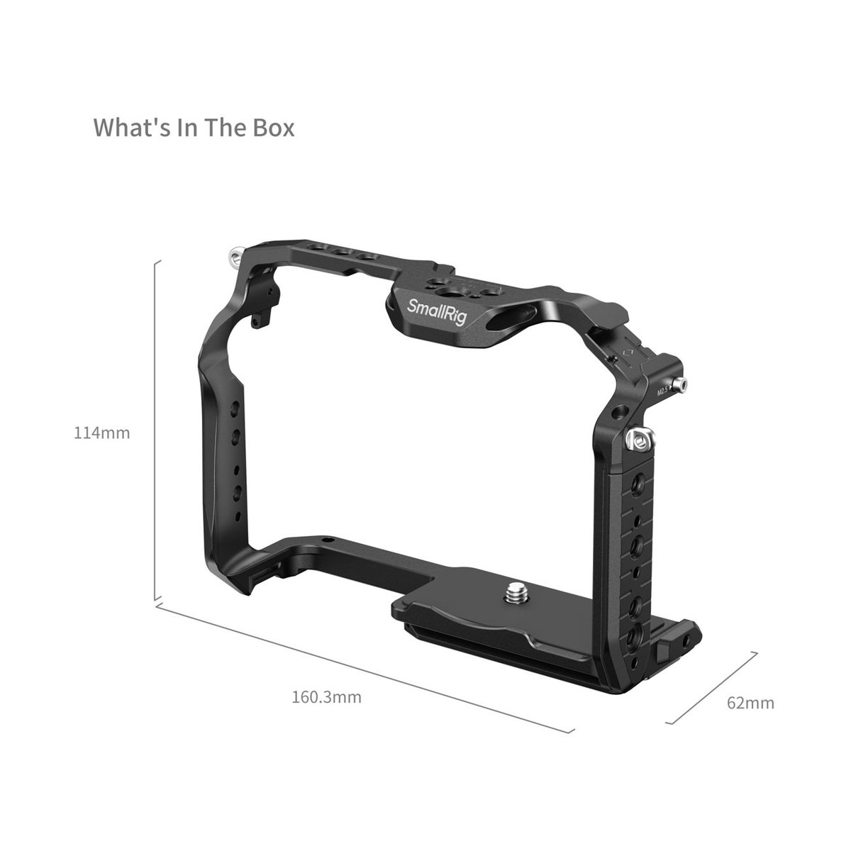 SmallRig 4824 HawkLock QR f. Lumix GH7 / GH6 - Lieferumfang: SmallRig Kamera-Cage mit Abmessungen