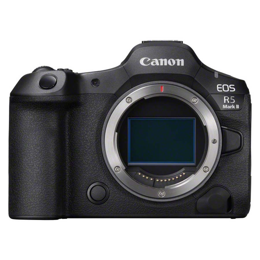 Canon EOS R5 Mark II Vollformatkamera mit 45-Megapixel-Sensor und RF-Mount – Frontansicht
