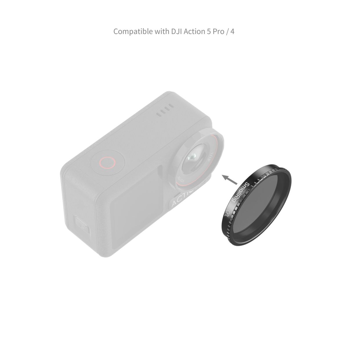 SmallRig 5835 Attachable CPL Filter für DJI Osmo Action 5 Pro / 4