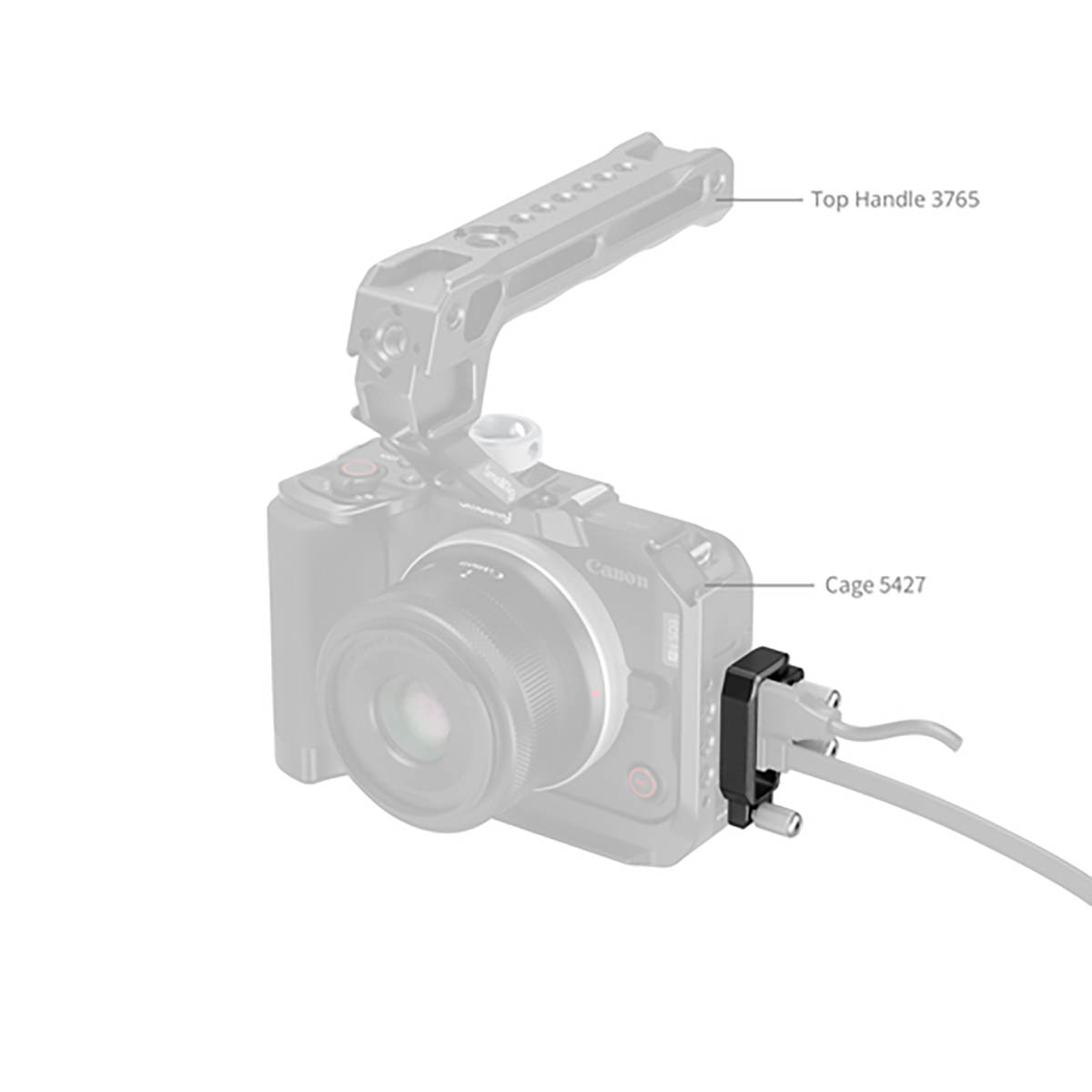 SmallRig 5534 HDMI- & USB-C-Kabelklemme für Canon EOS R50 V Cage