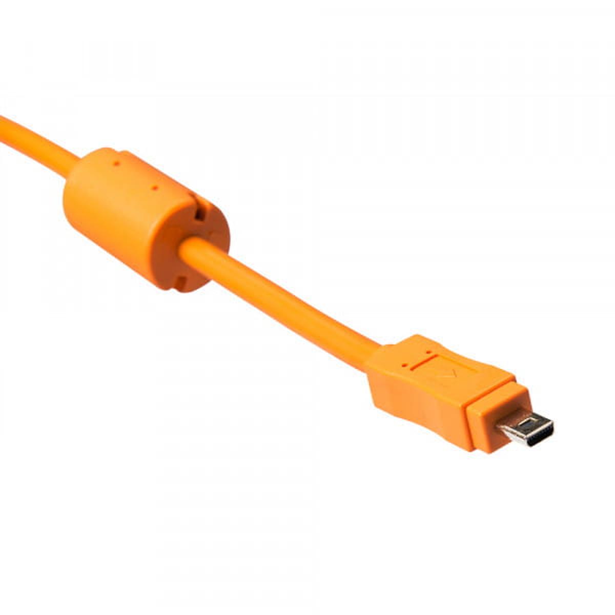 Tether Tools TetherPro USB-Datenkabel für USB 2.0 an USB 2.0 Mini-B (8-Pin) - 30 cm Länge (orange)