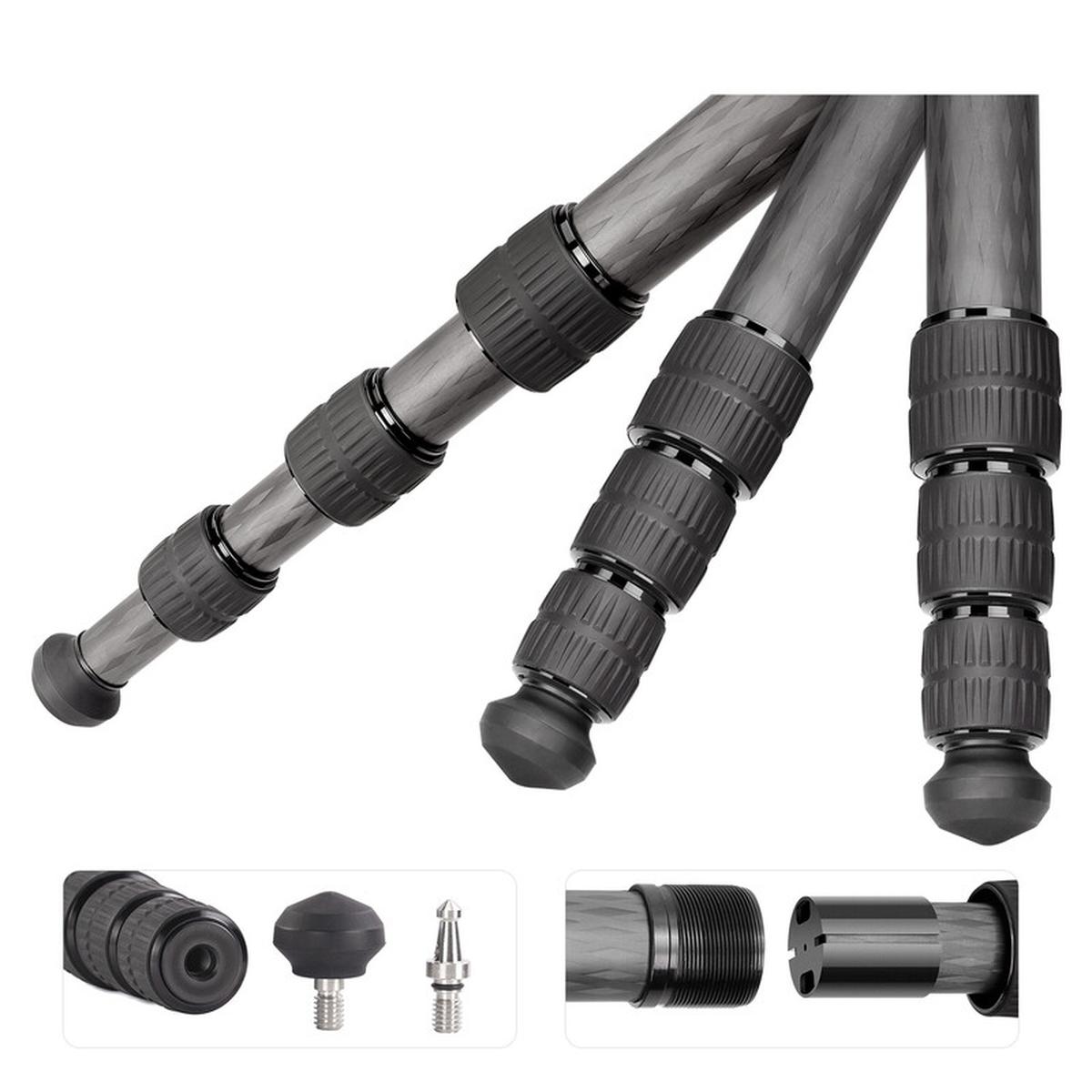 Leofoto Carbon-Dreibeinstativ LS-284CEX Ranger mit Nivellierbasis + Videoneiger BV-10 Leofoto Carbon-Dreibeinstativ LS-284CEX Ranger mit Nivellierbasis + Videoneiger BV-10