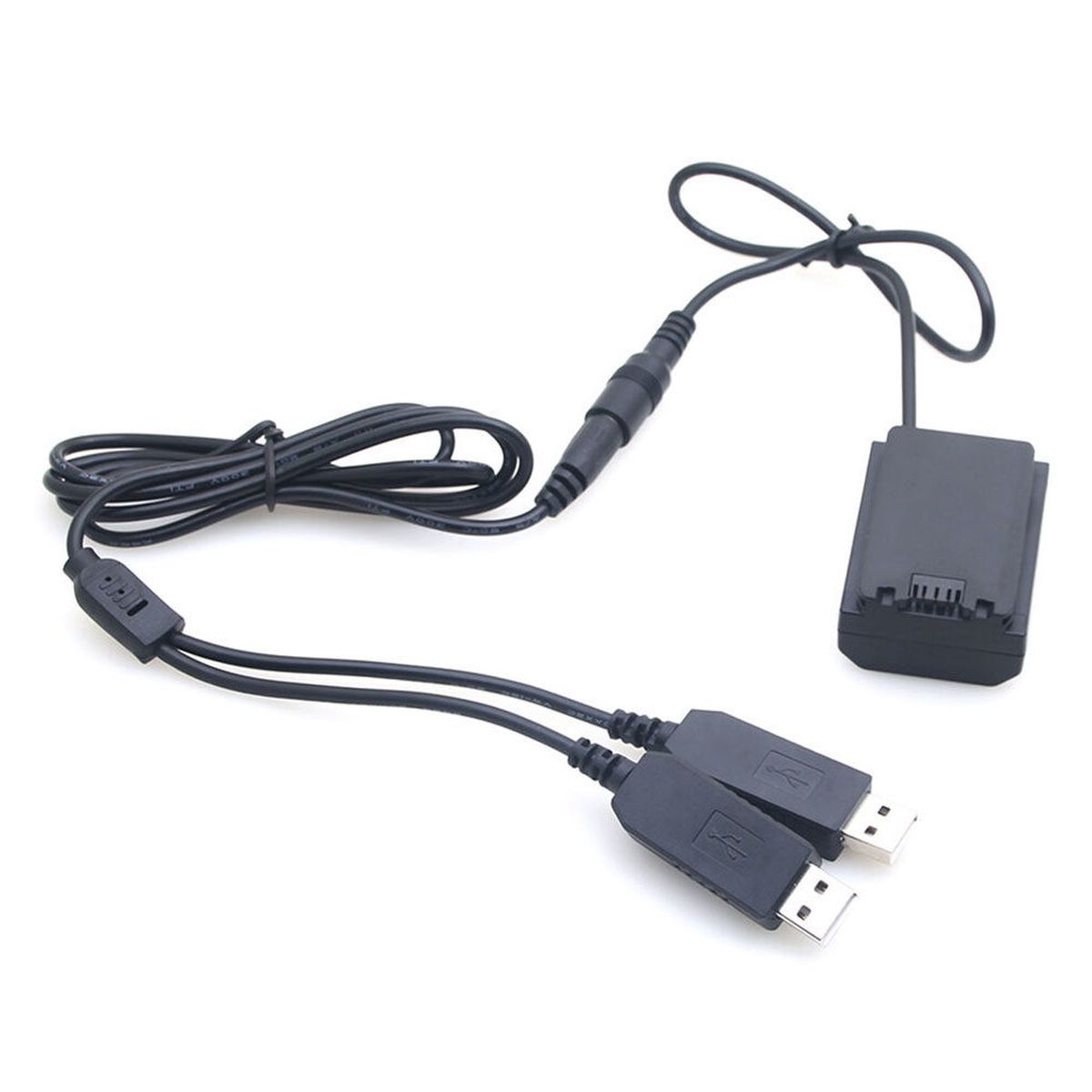 Caruba Volldecodierungs-Akku-Dummy für Sony NP-FZ100 und 5V 2A Dual USB-Kabel