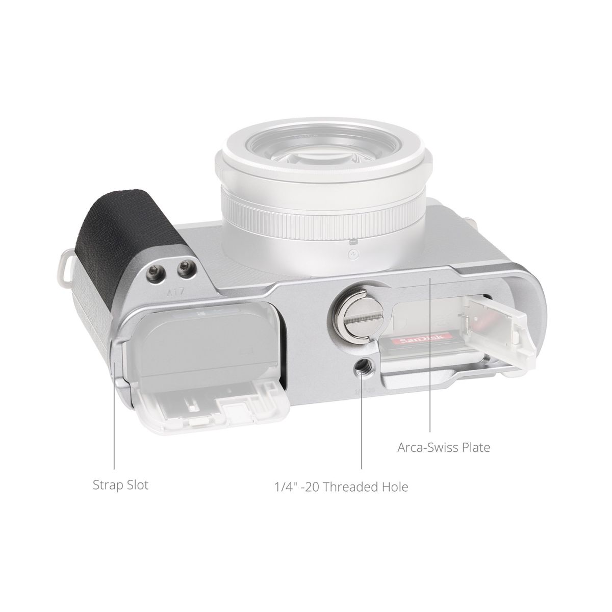 SmallRig 5701 L-Shaped Mount Plate Handle für Panasonic Lumix L10 Silber