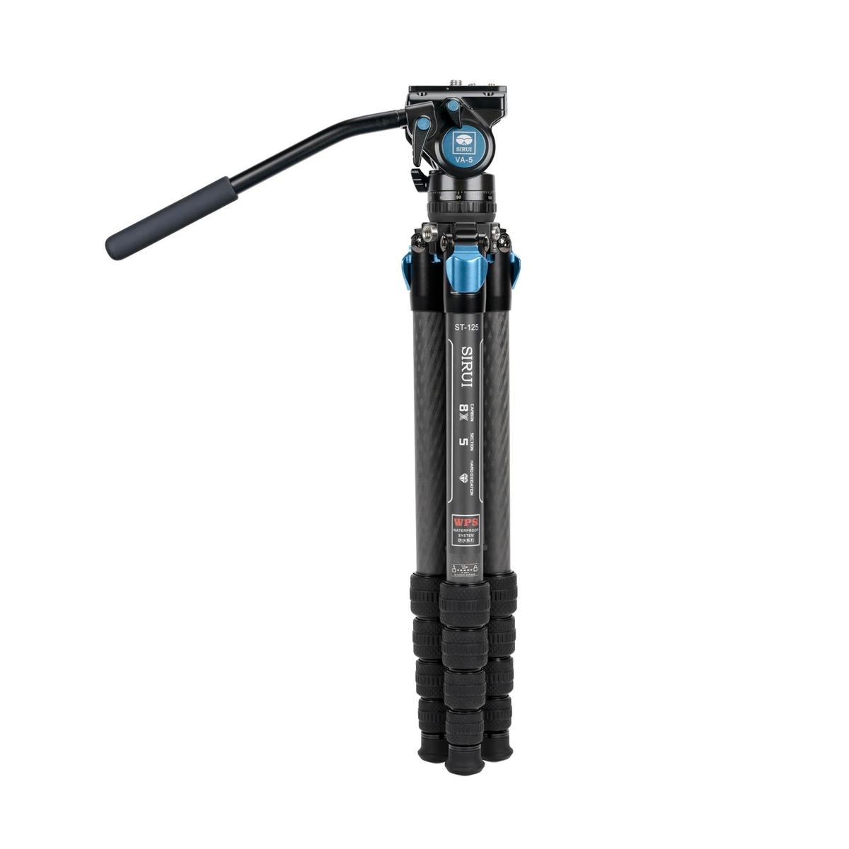 SIRUI ST-125 Superb Travel Dreibeinstativ Carbon 158 cm mit Videokopf VA-5 - wasserdicht ST-Serie