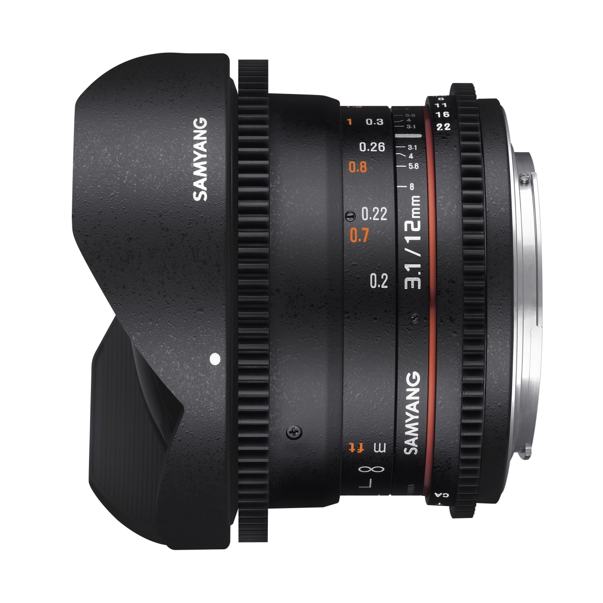 Samyang MF 12 mm 1:3,1 Fisheye Video DSLR für Nikon F