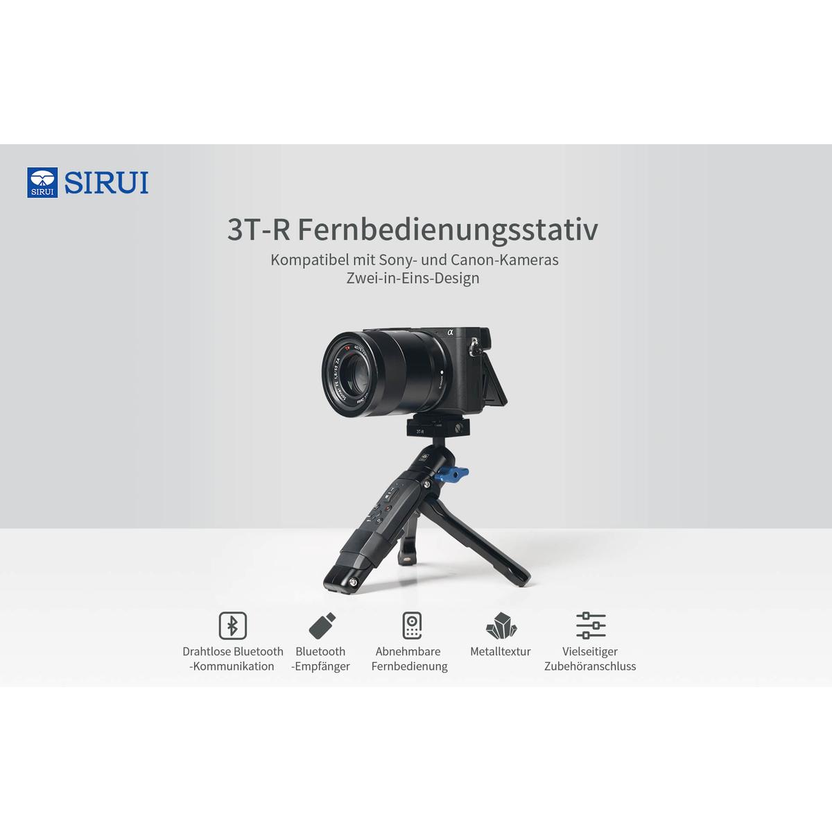 SIRUI 3T-R Ministativ mit integr. Fernbedienung, Handstativ, Tischstativ 