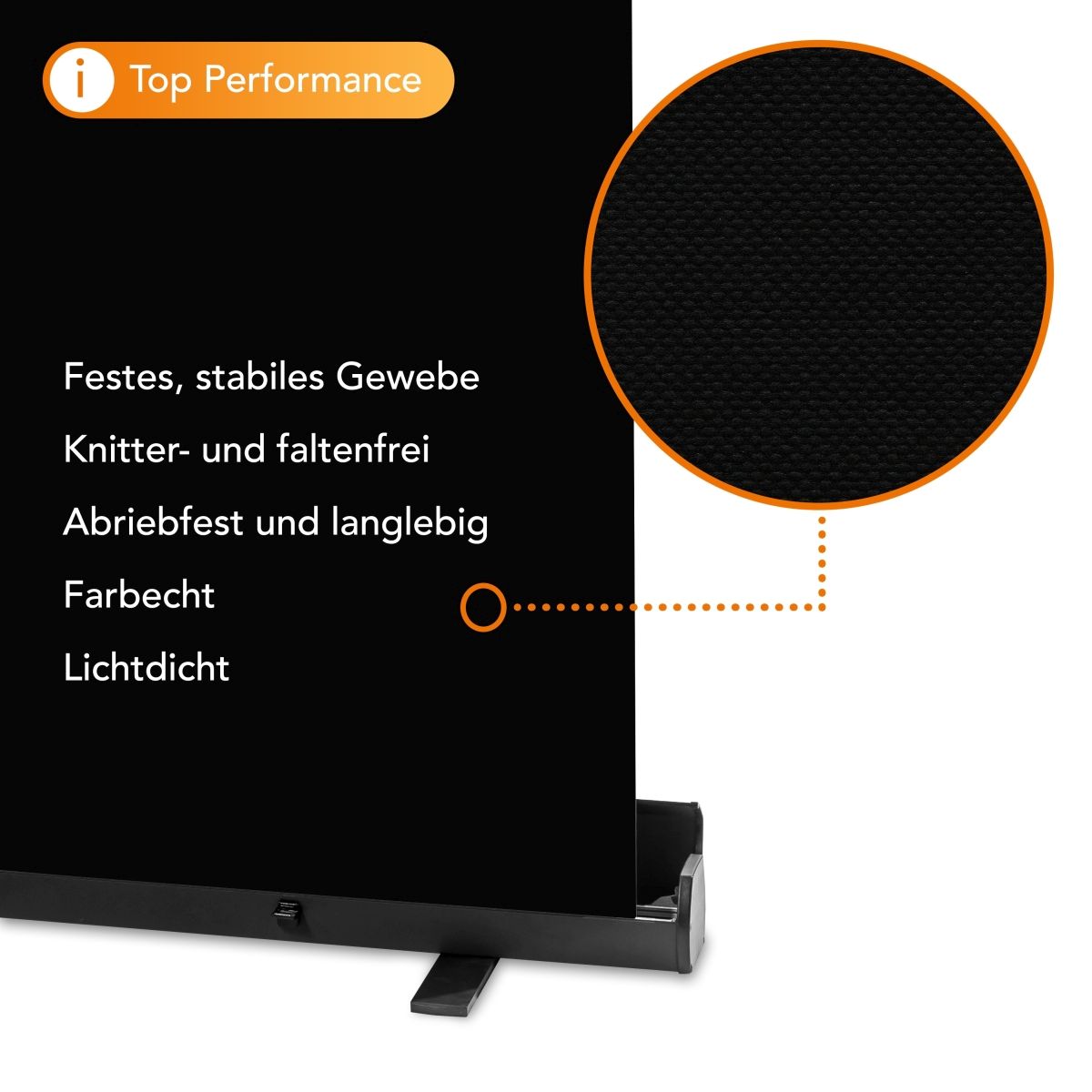 Walimex pro Roll-up Panel Hintergrund schw.165x220